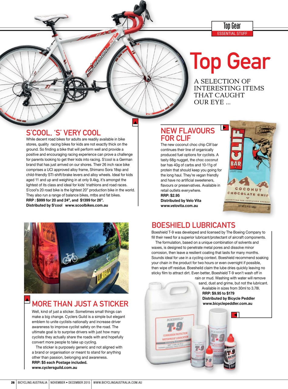 Bicycling Australia Preview Pages