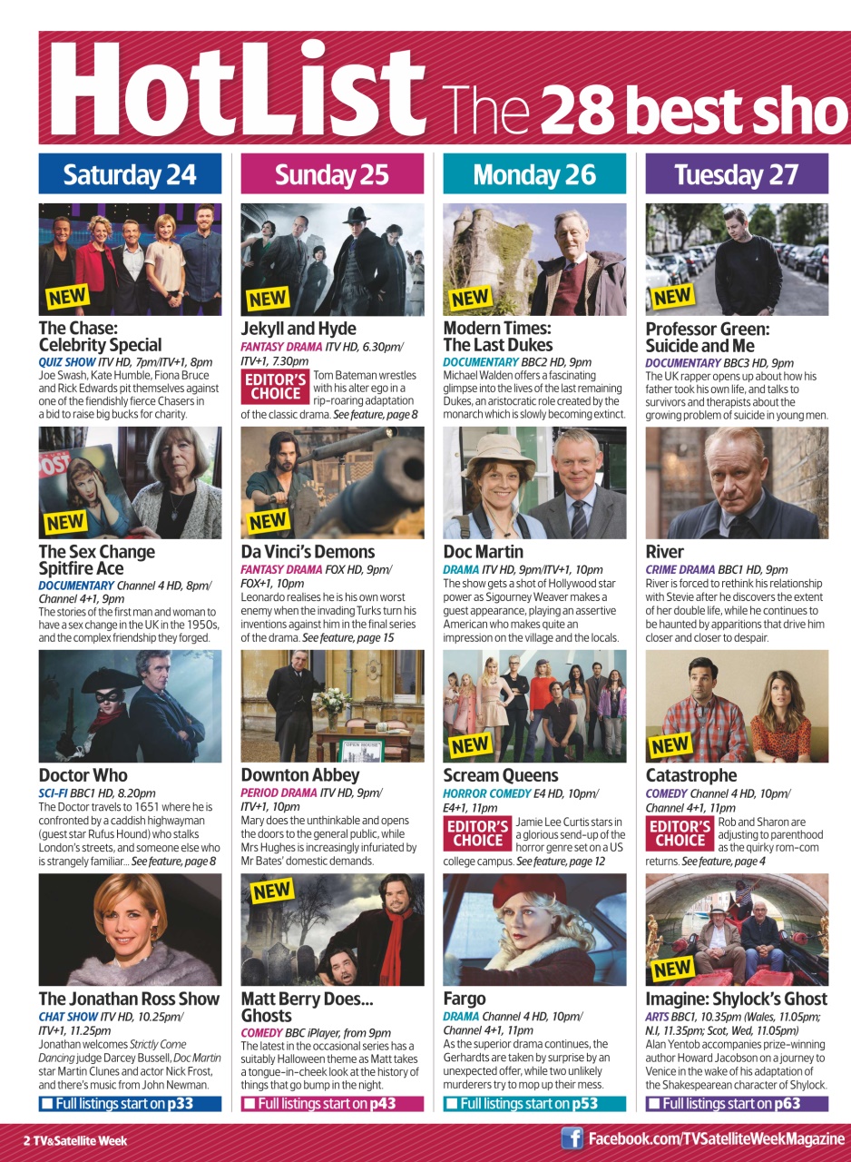 TV & Satellite Week Preview Pages