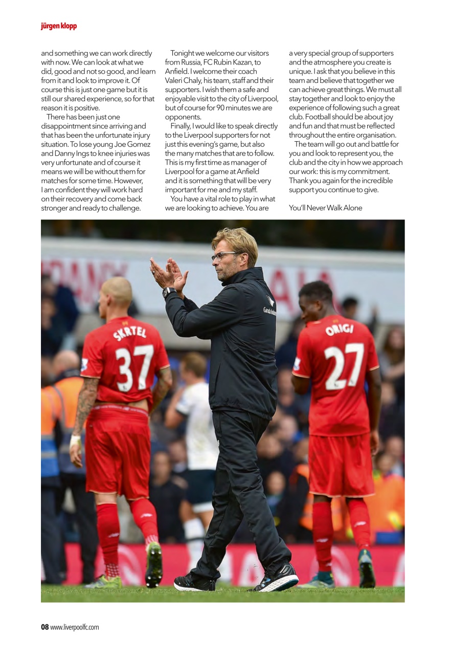 Liverpool FC Programmes Preview Pages