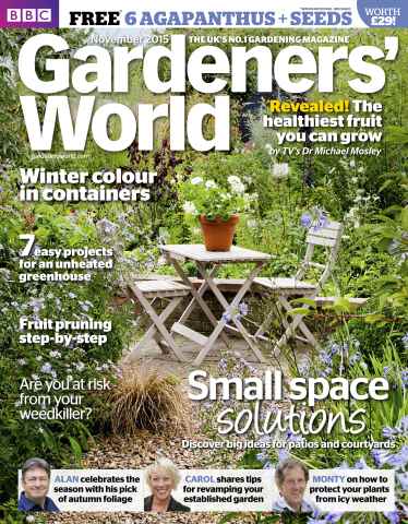 BBC Gardeners’ World Magazine issue November 2015