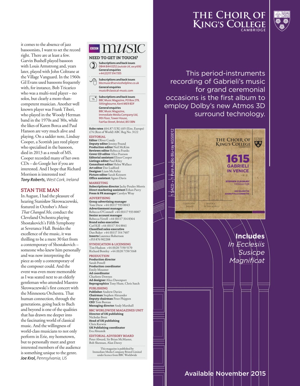 BBC Music Magazine Preview Pages