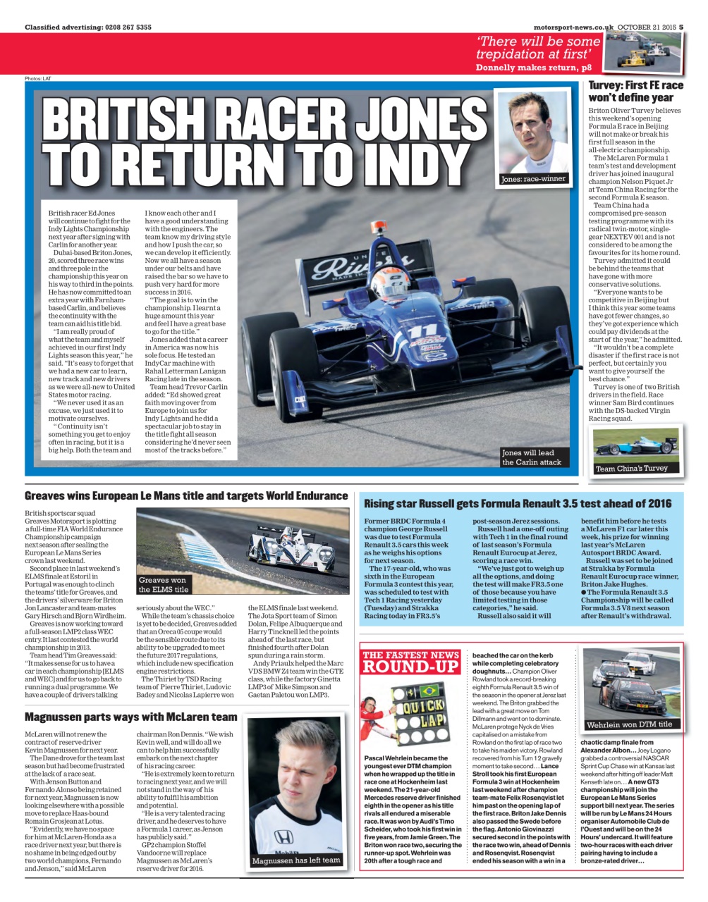 Motorsport News Preview Pages
