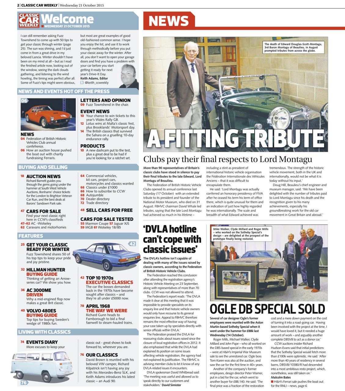 Classic Car Weekly Preview Pages