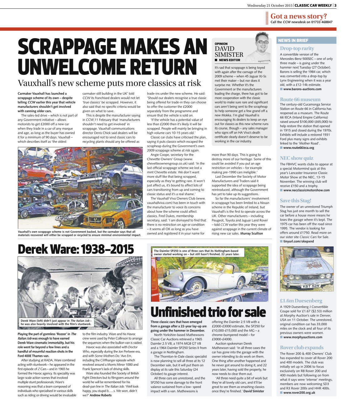 Classic Car Weekly Preview Pages