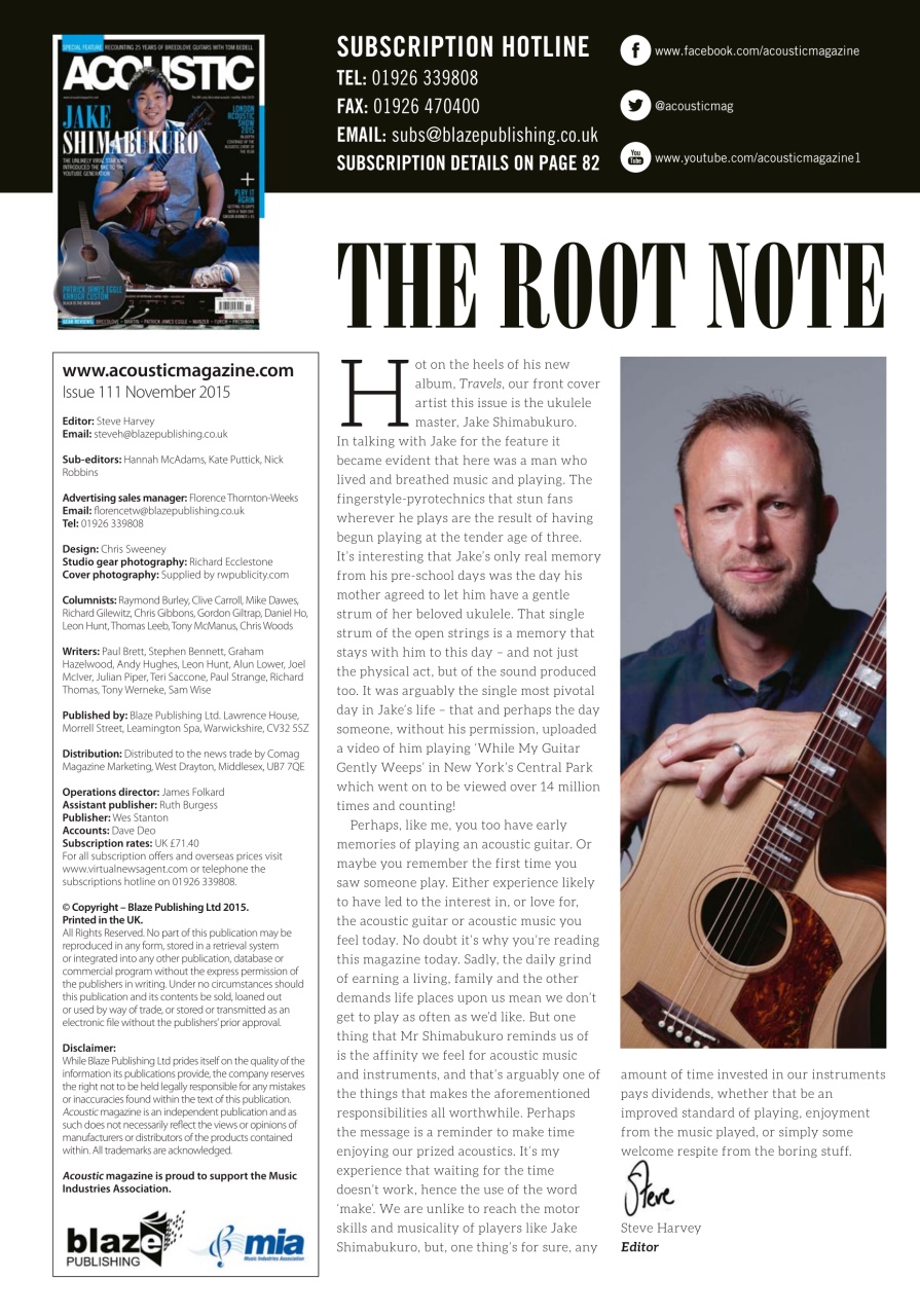 Acoustic Preview Pages