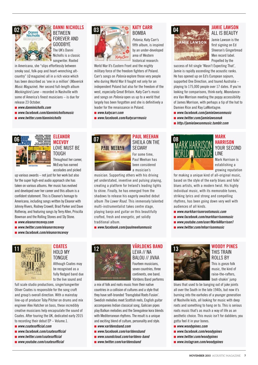 Acoustic Preview Pages