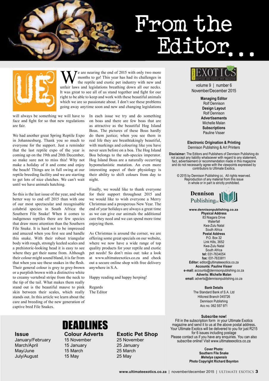 Ultimate Exotics Preview Pages