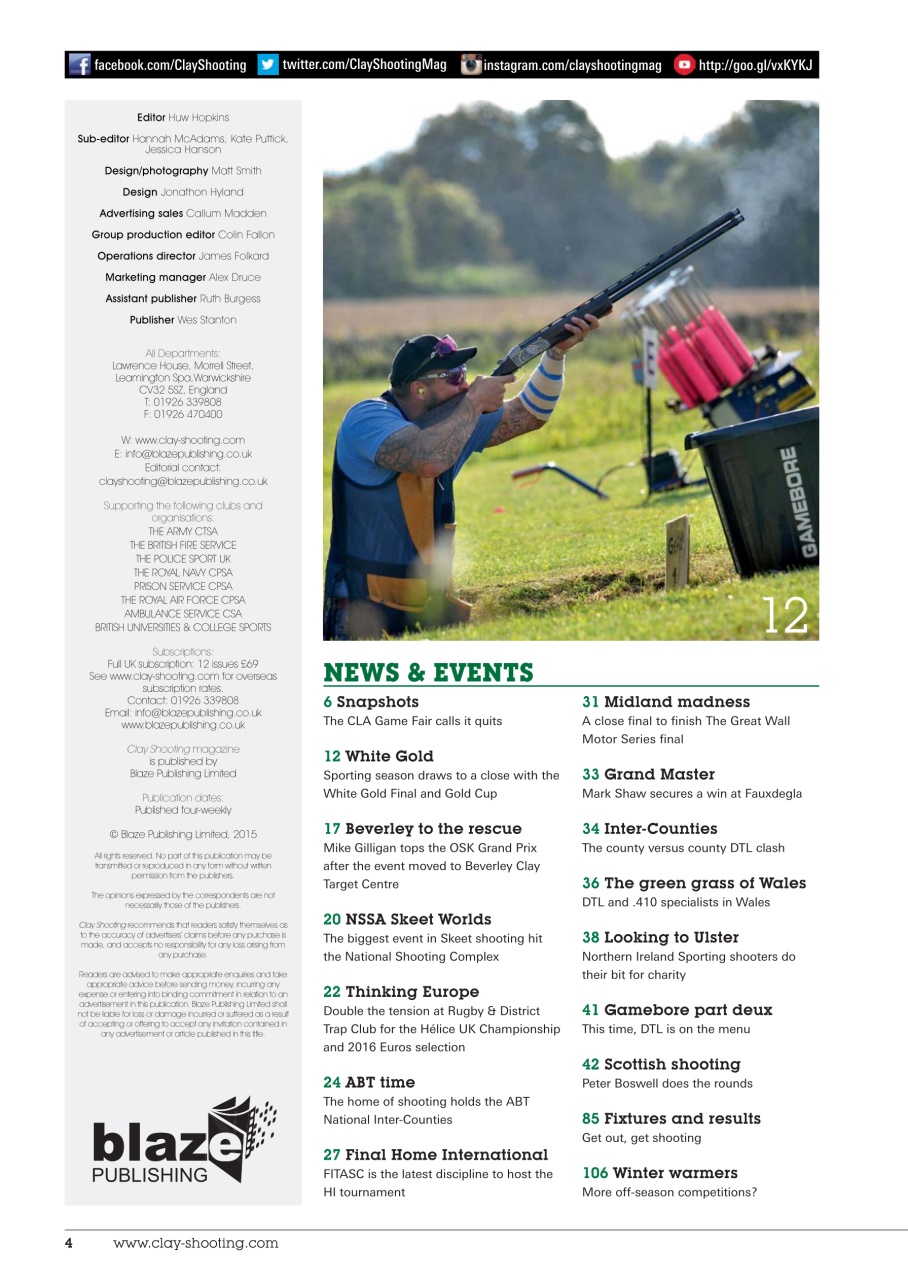 Clay Shooting Preview Pages