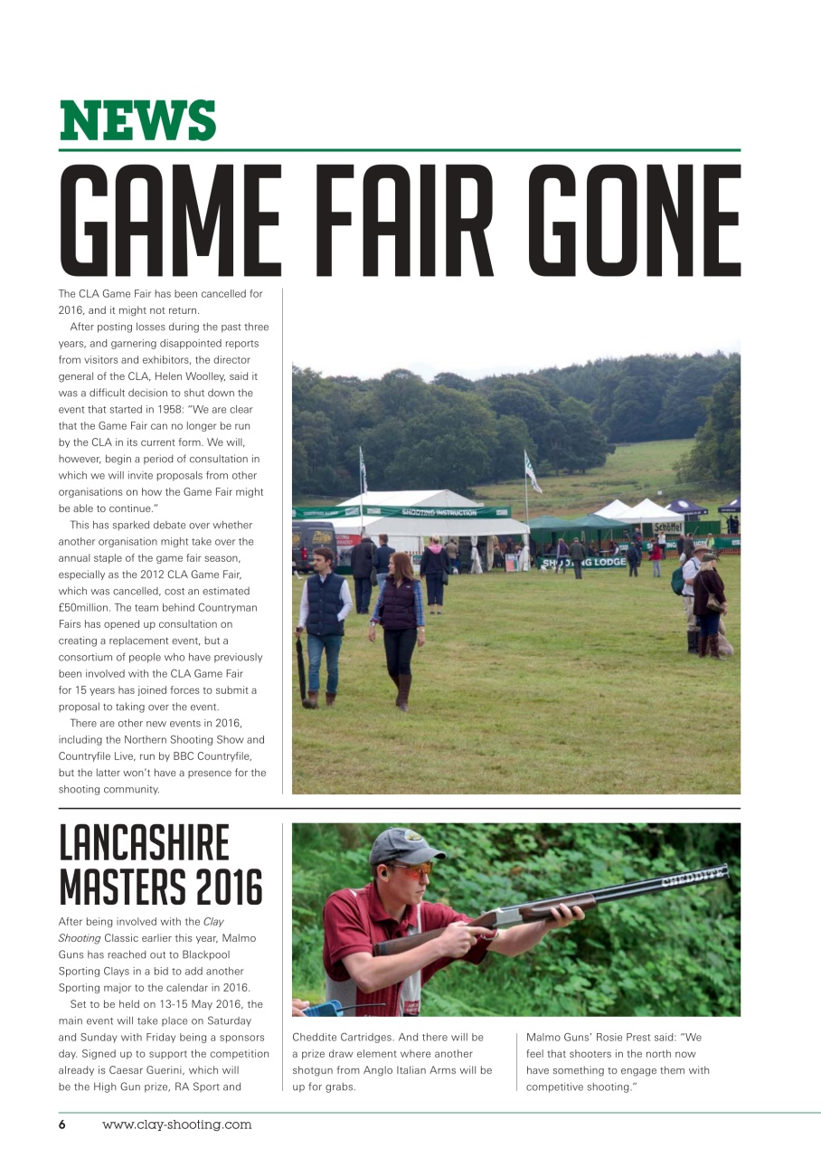 Clay Shooting Preview Pages