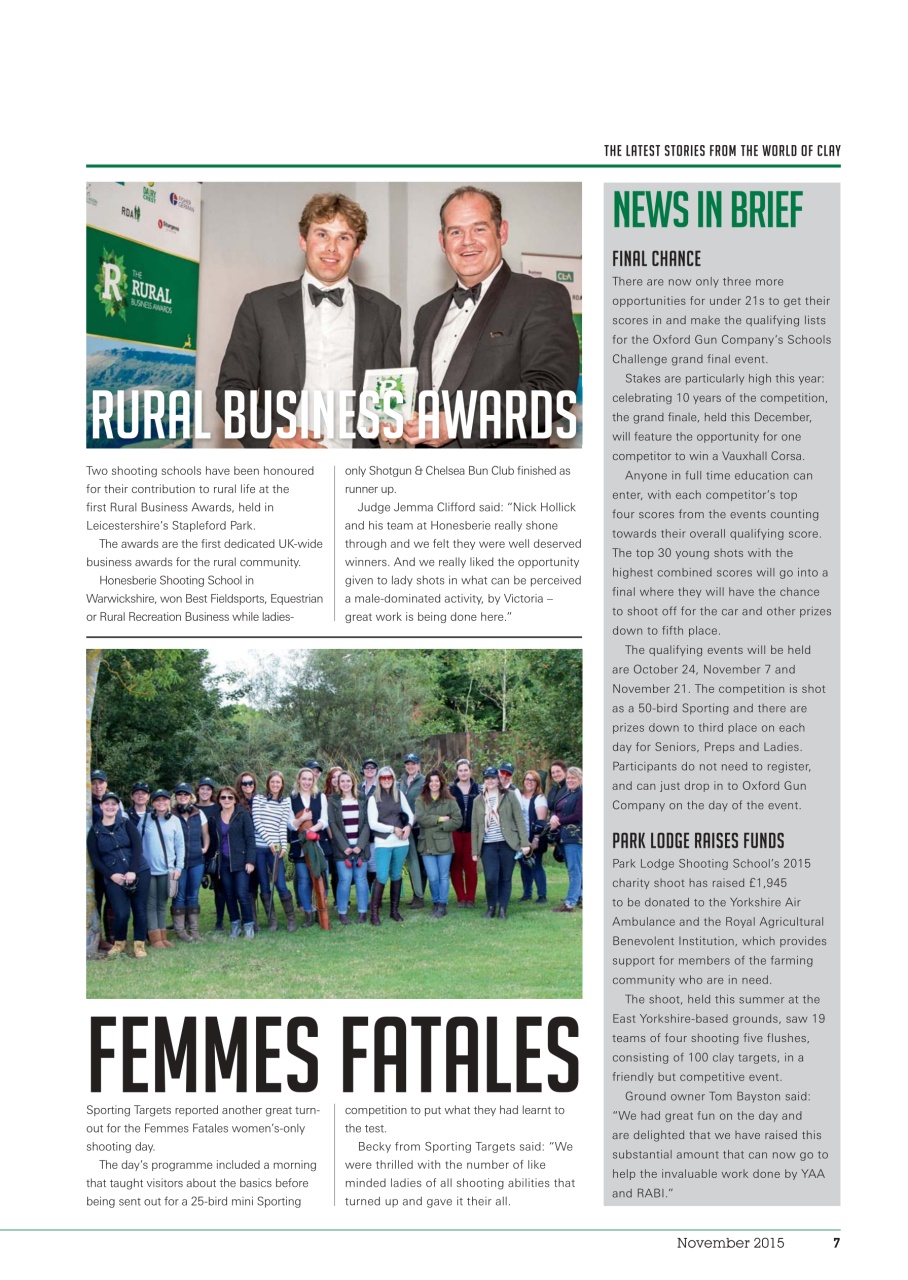 Clay Shooting Preview Pages