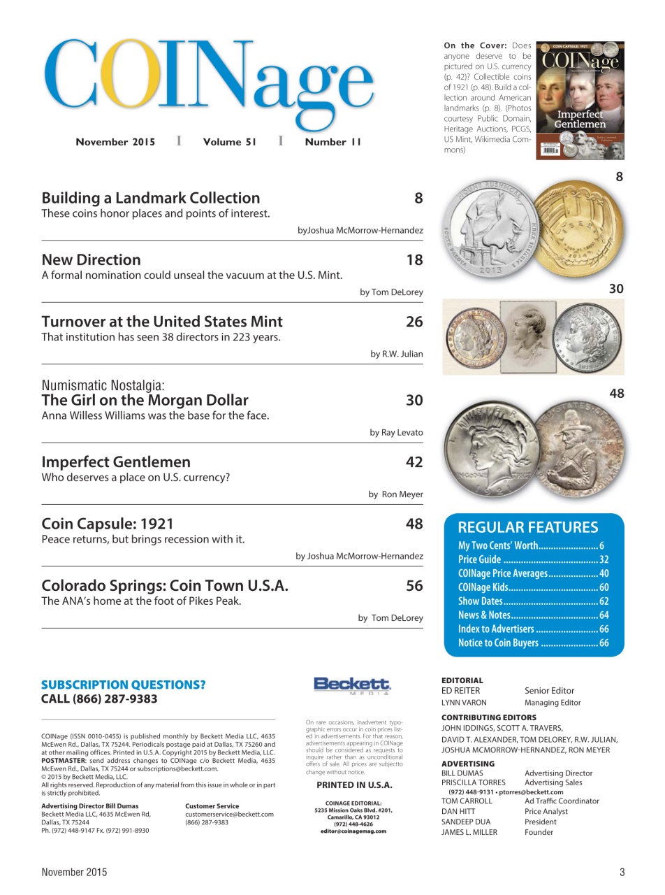 COINage Magazine Preview Pages
