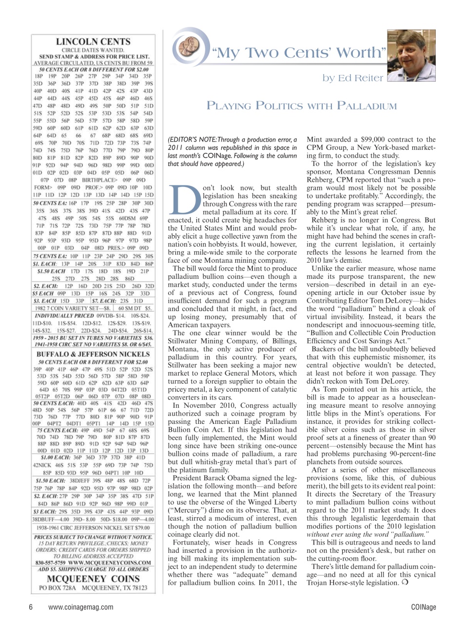 COINage Magazine Preview Pages
