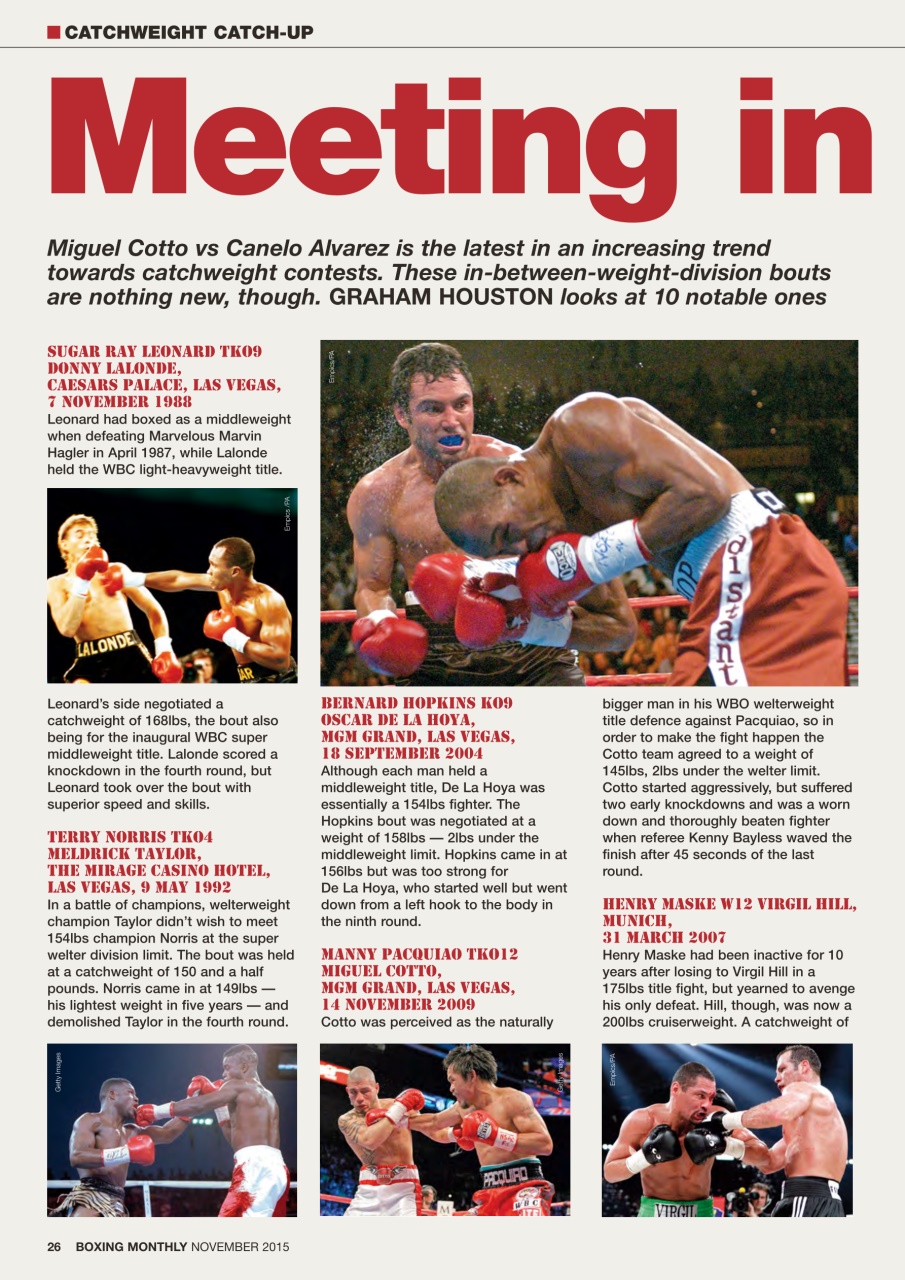 Boxing Monthly Preview Pages
