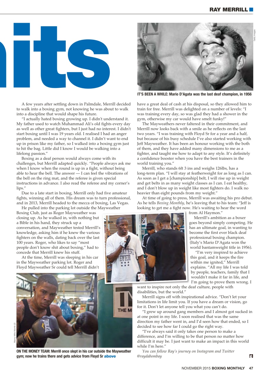Boxing Monthly Preview Pages