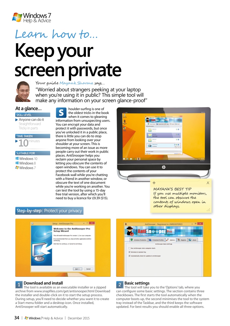 Windows Help & Advice Preview Pages