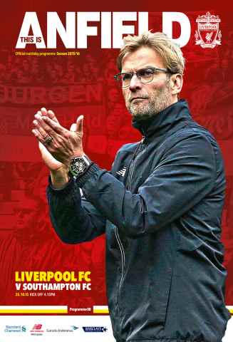 Liverpool FC Programmes issue Southampton 201516