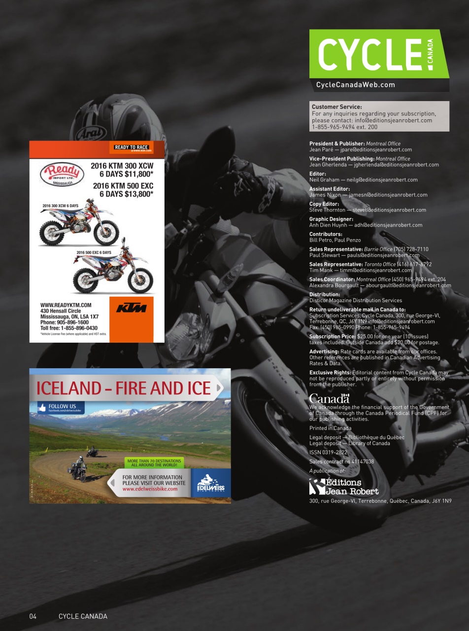 Cycle Canada Preview Pages