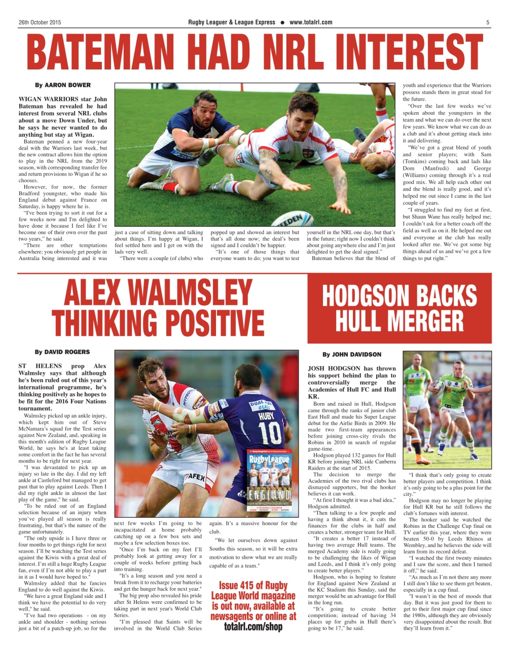League Express Preview Pages