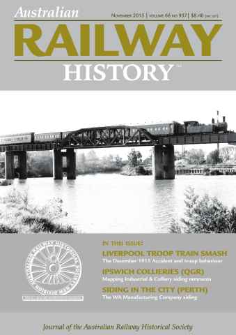Australian Railway History issue November 2015