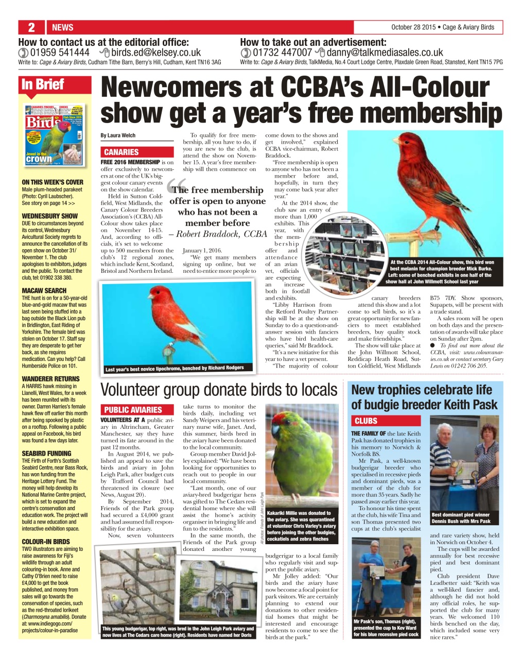 Cage & Aviary Birds Preview Pages