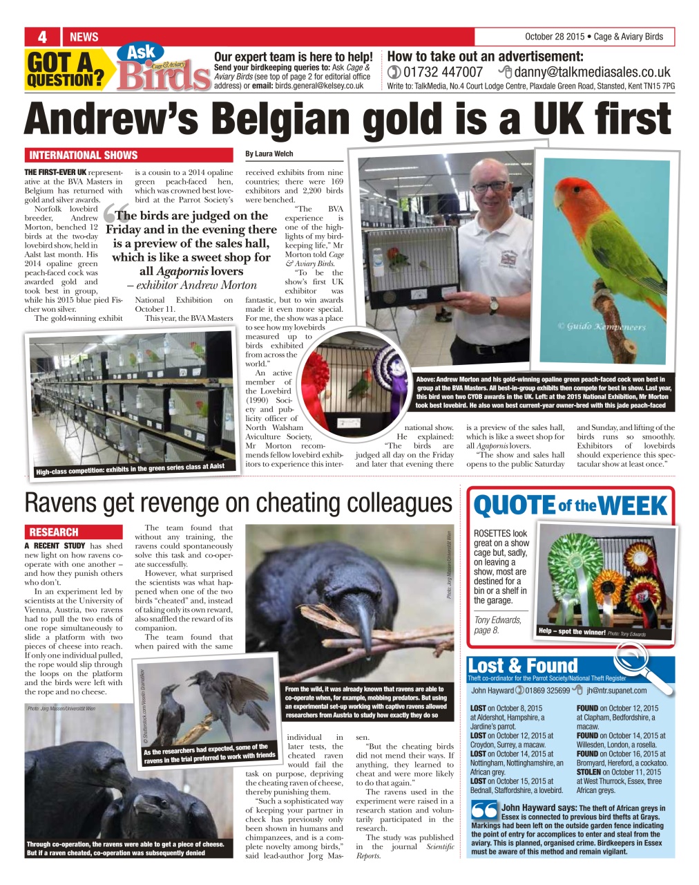 Cage & Aviary Birds Preview Pages