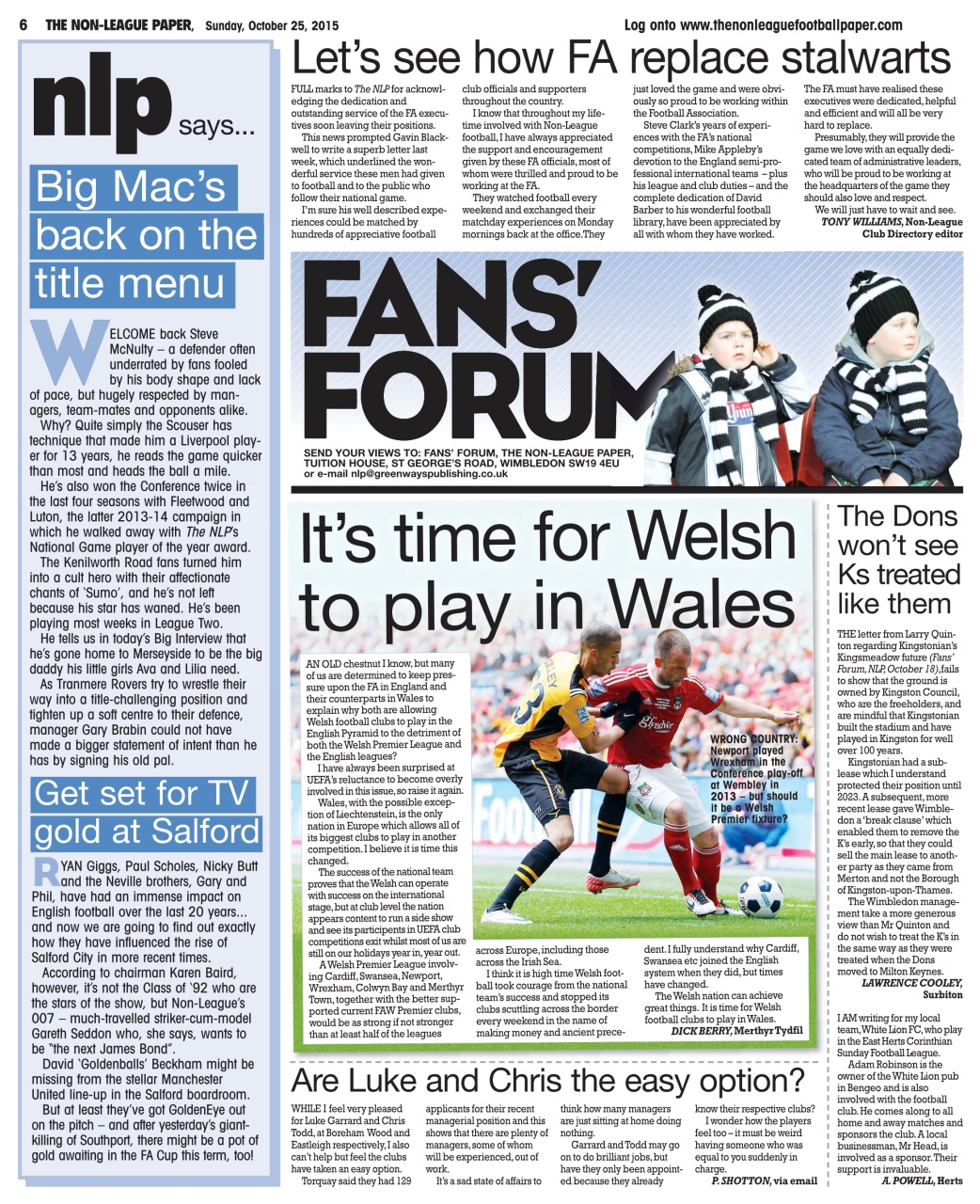 The Non-League Football Paper Preview Pages