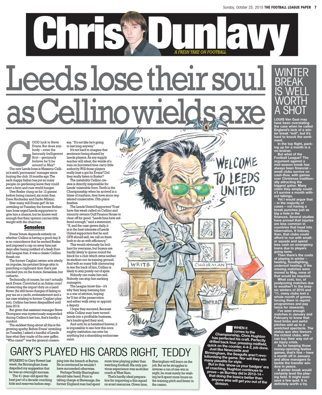 The Football League Paper Preview Pages