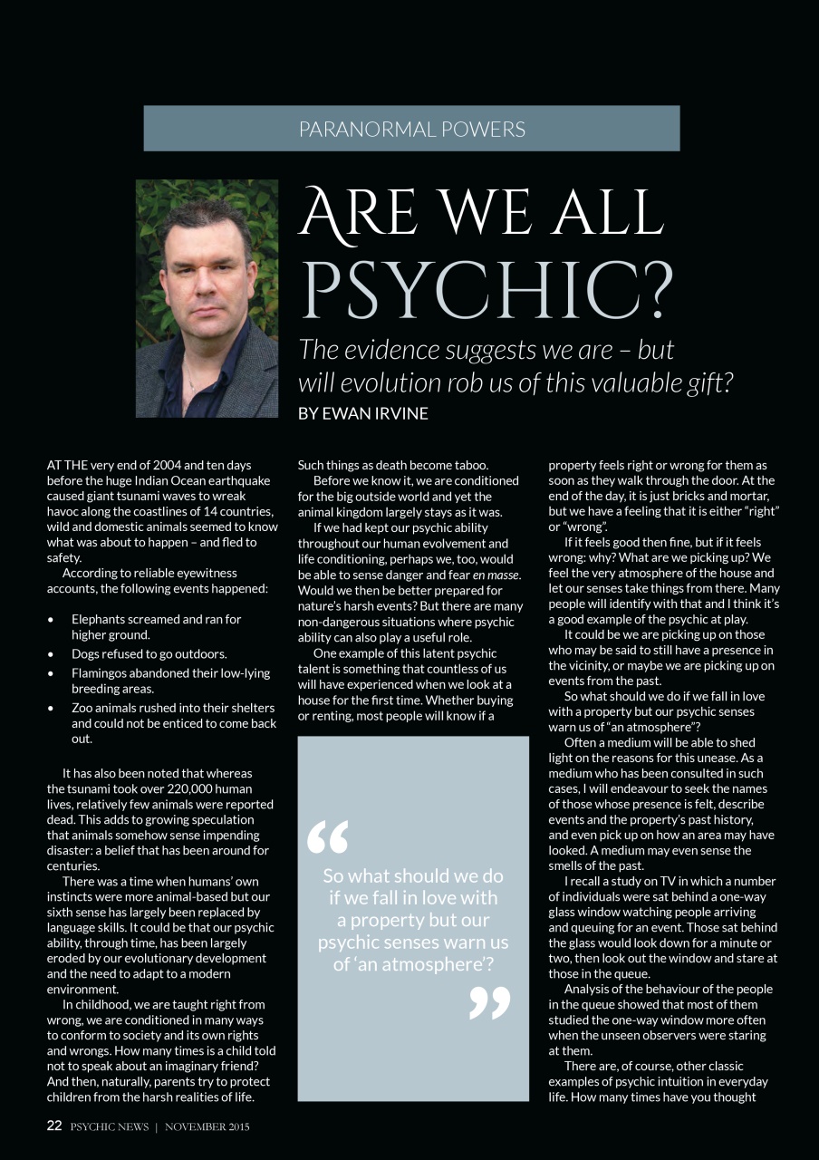 Psychic News Preview Pages