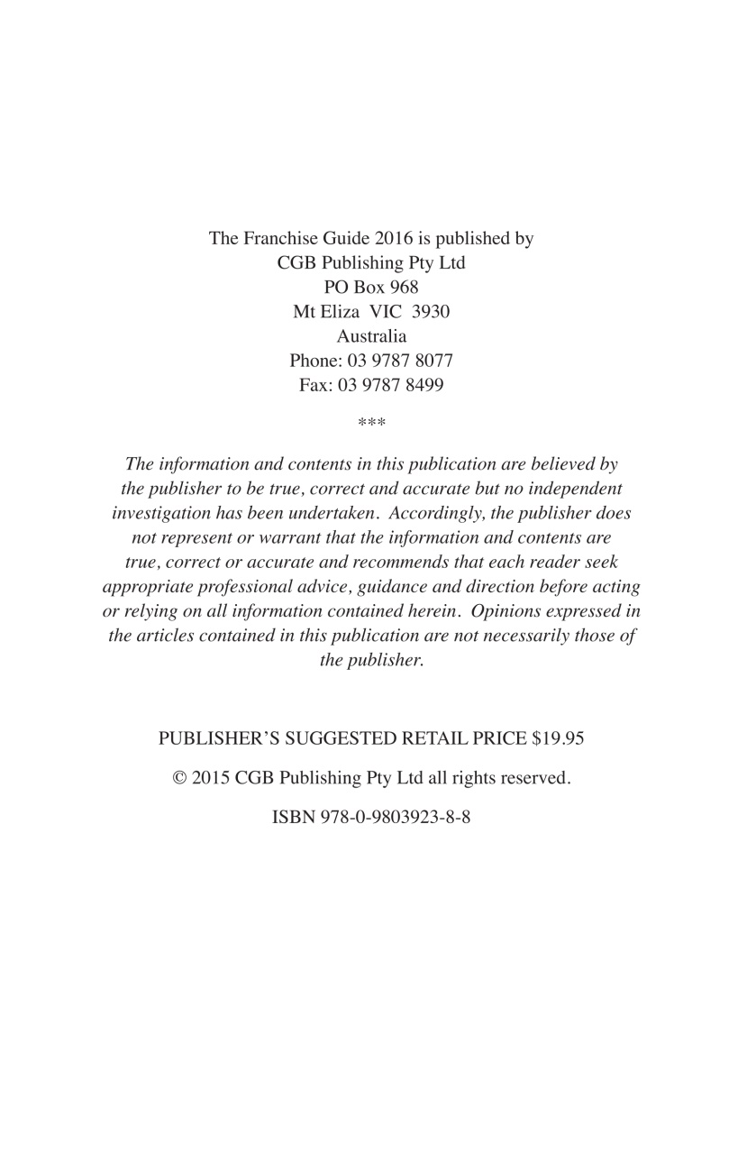 Business Franchise Guide Preview Pages