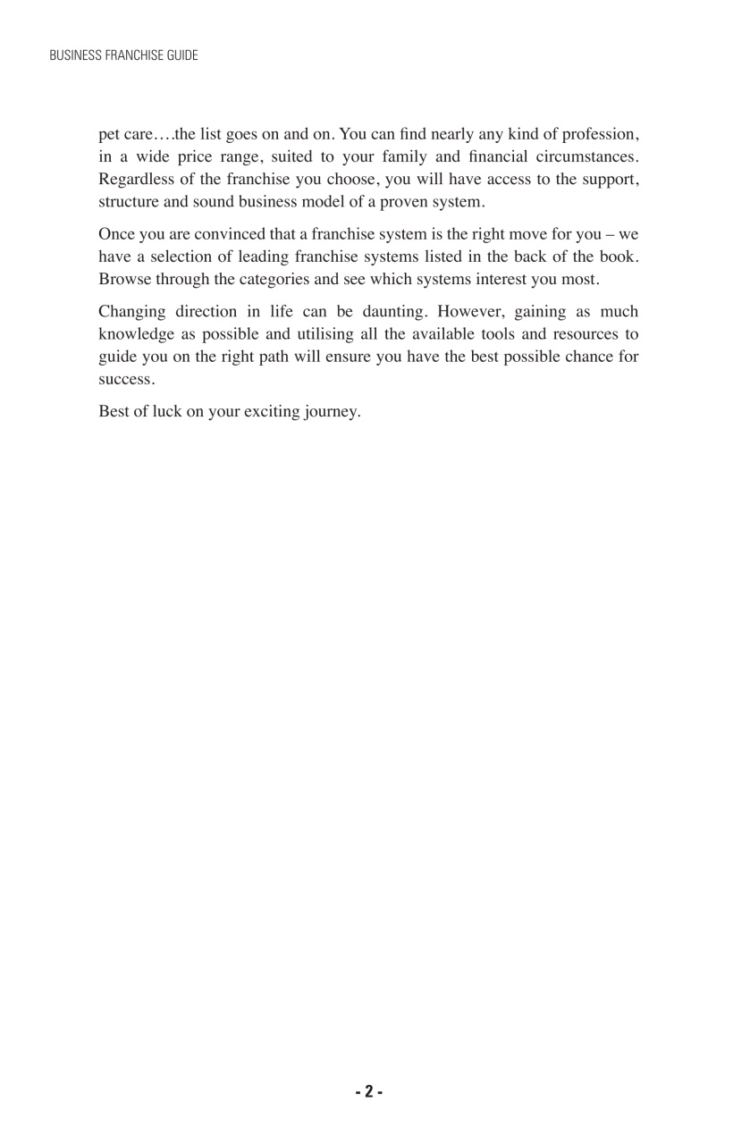 Business Franchise Guide Preview Pages