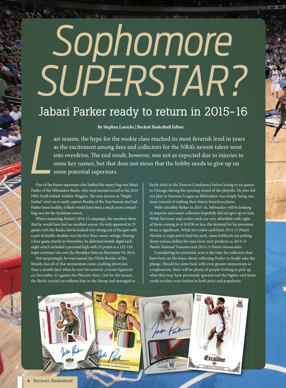 Beckett Basketball Magazine Preview Pages