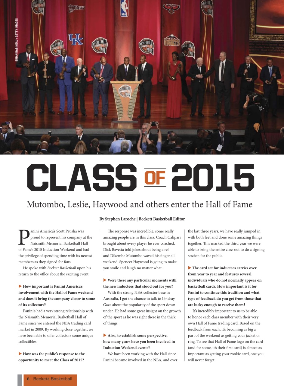 Beckett Basketball Magazine Preview Pages