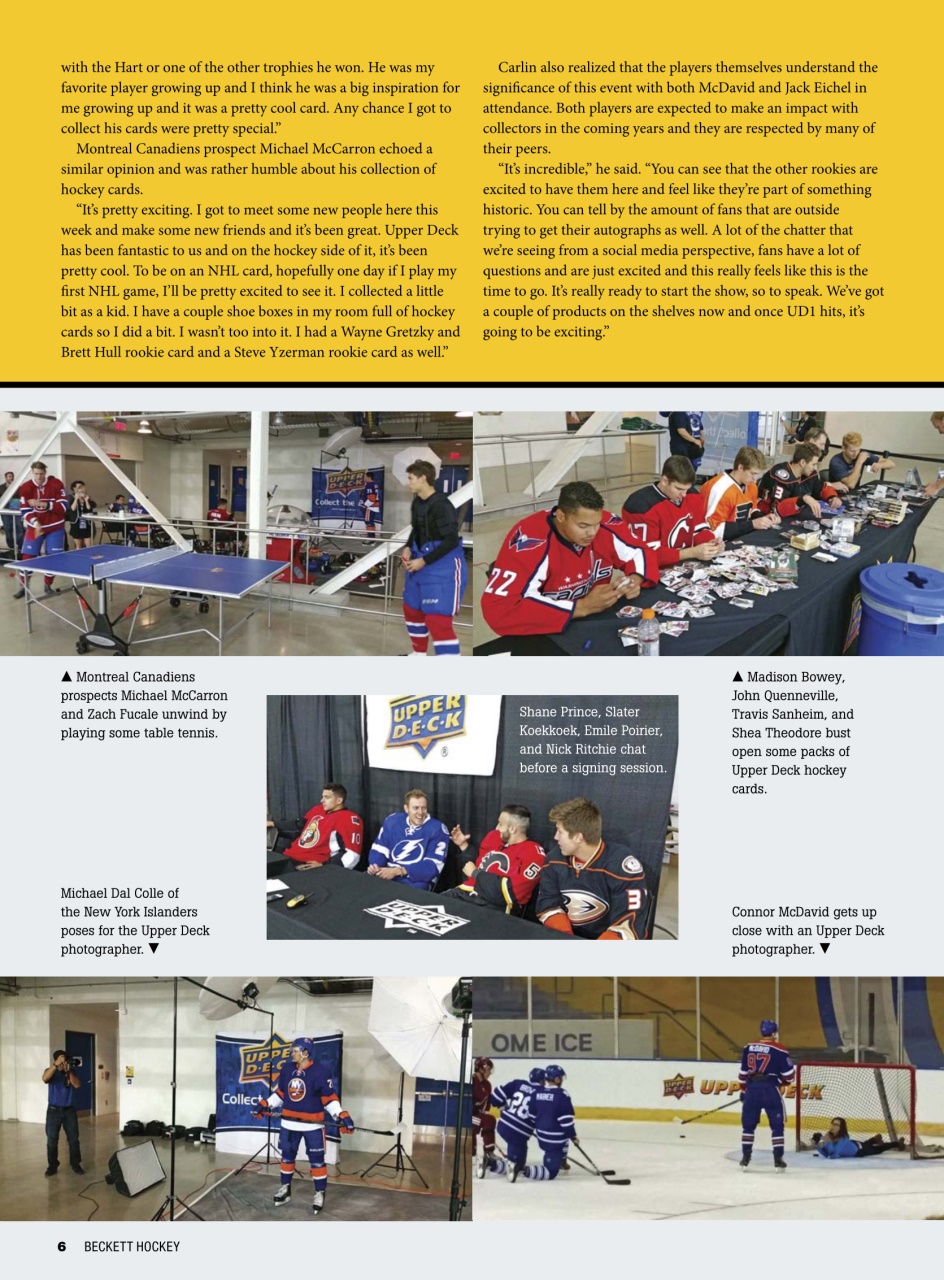Beckett Hockey Magazine Preview Pages