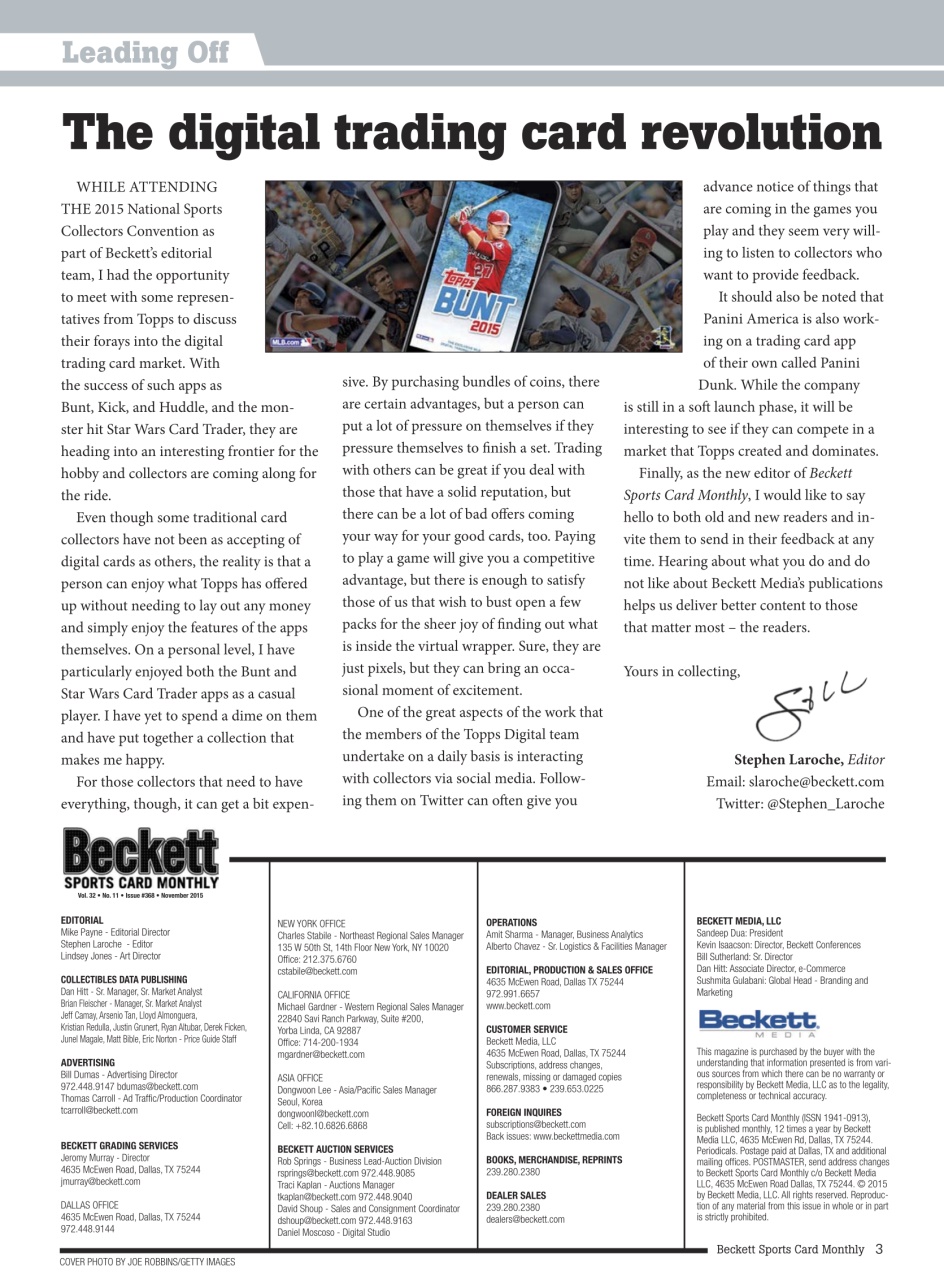 Sports Card Monthly Magazine Preview Pages