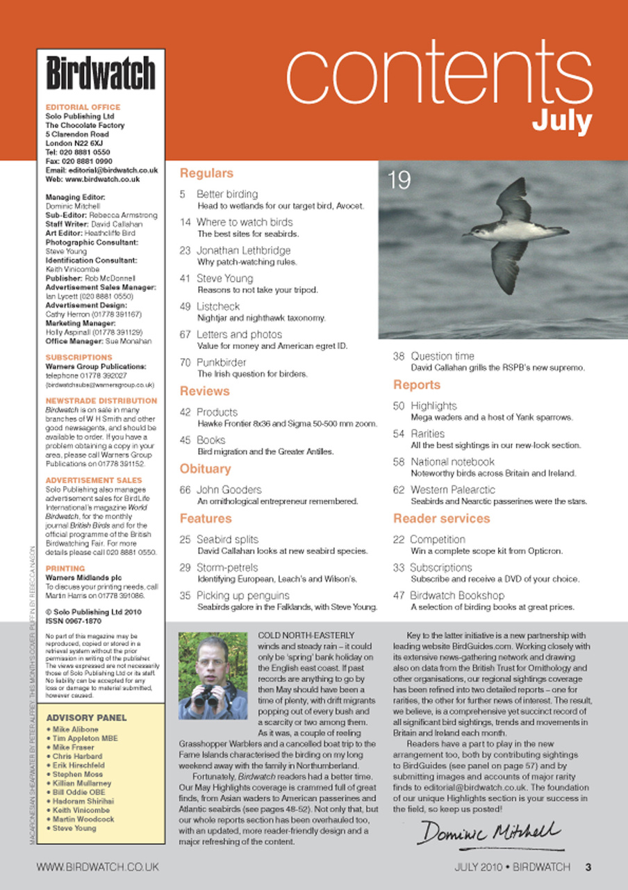Birdwatch Magazine Preview Pages
