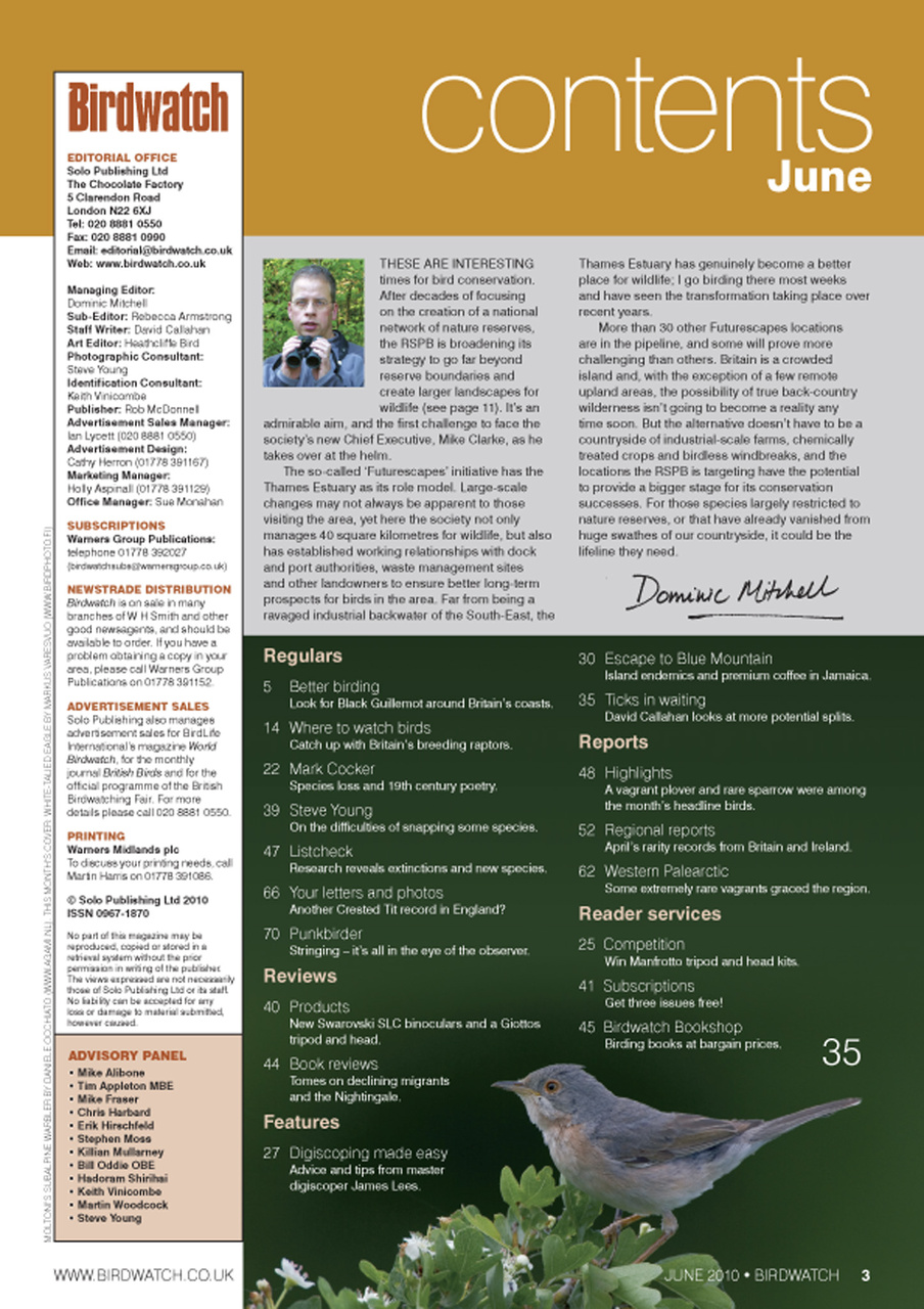 Birdwatch Magazine Preview Pages