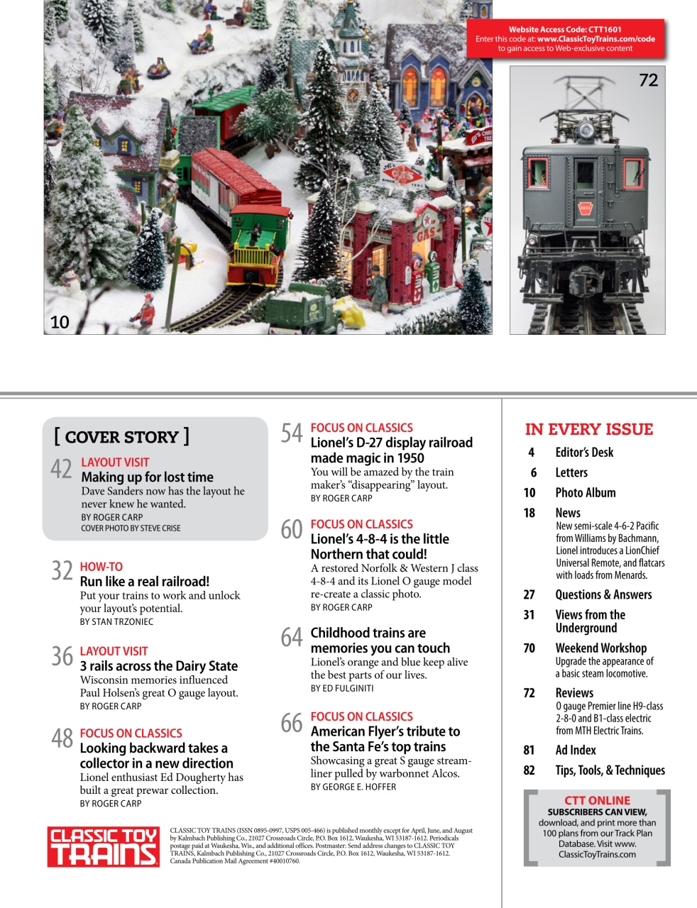Classic Toy Trains Preview Pages