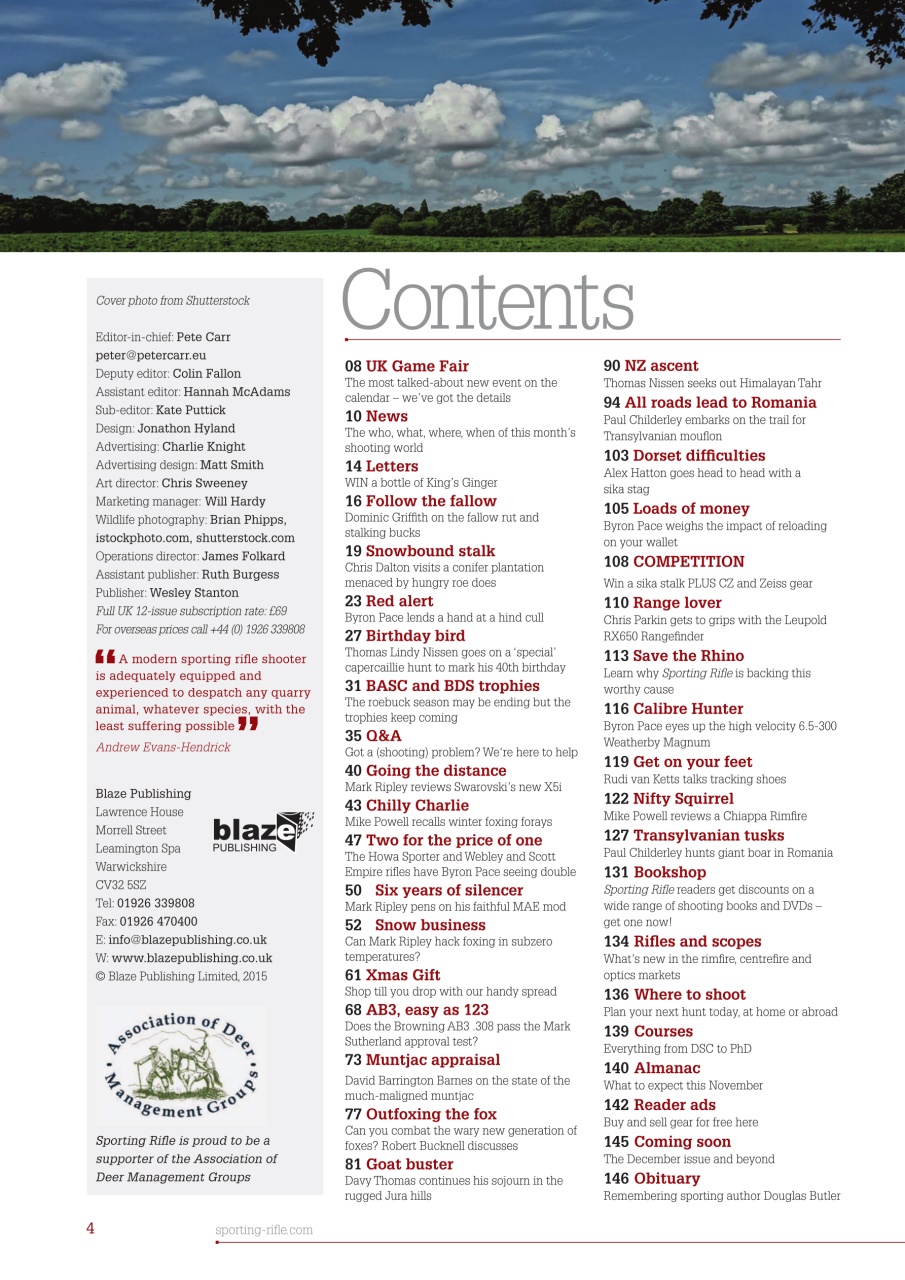 Sporting Rifle Preview Pages