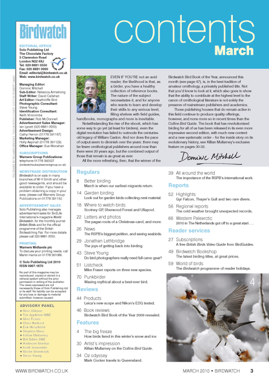 Birdwatch Magazine Preview Pages