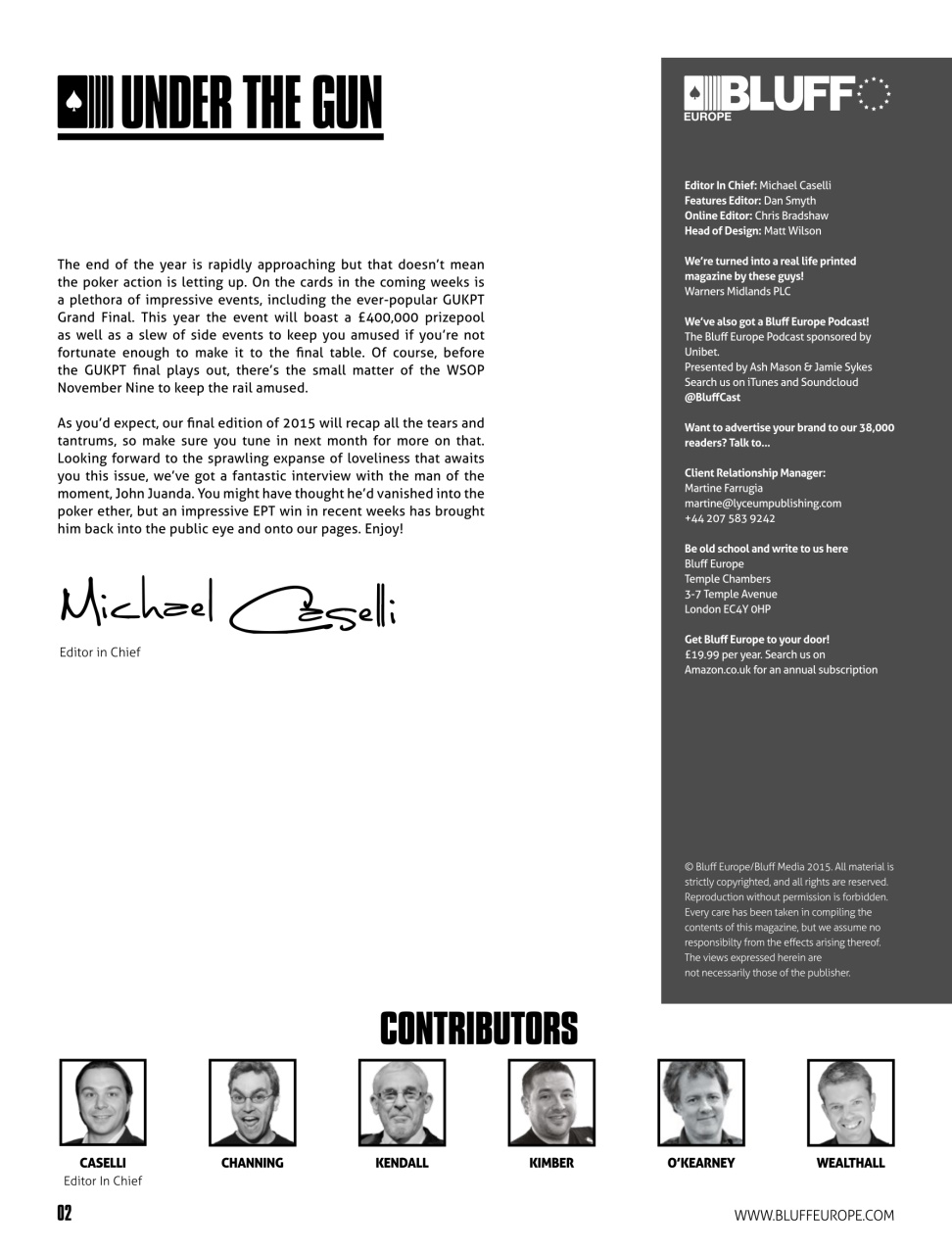 Bluff Europe Preview Pages