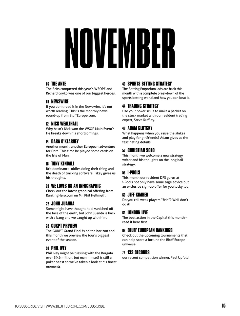 Bluff Europe Preview Pages