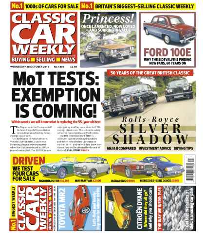 Classic Car Weekly issue 28th October 2015