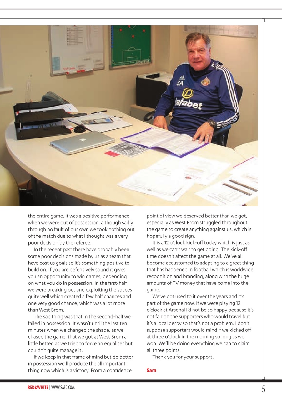 Sunderland FC Preview Pages