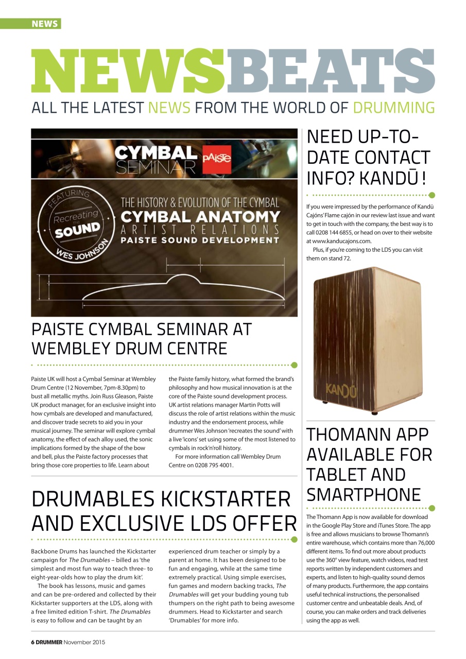 iDrum magazine: Never miss a beat Preview Pages
