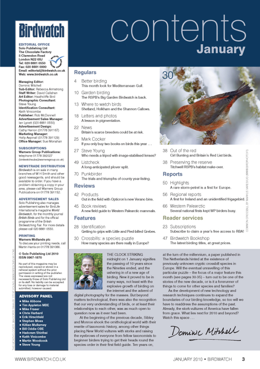 Birdwatch Magazine Preview Pages