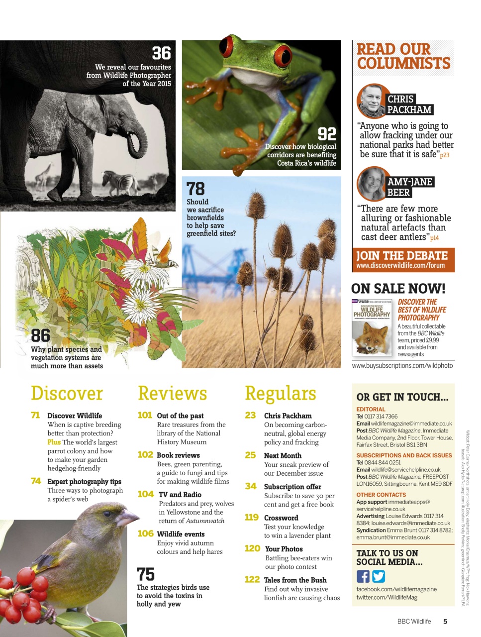 BBC Wildlife Magazine Preview Pages