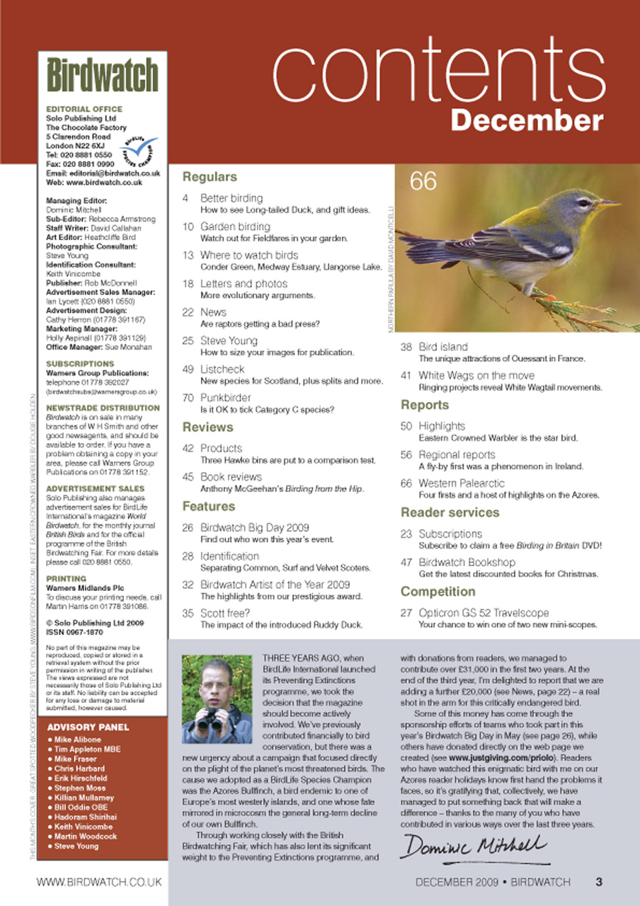 Birdwatch Magazine Preview Pages