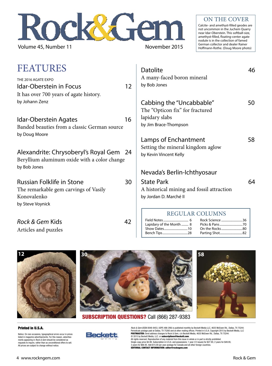 Rock&Gem Magazine Preview Pages