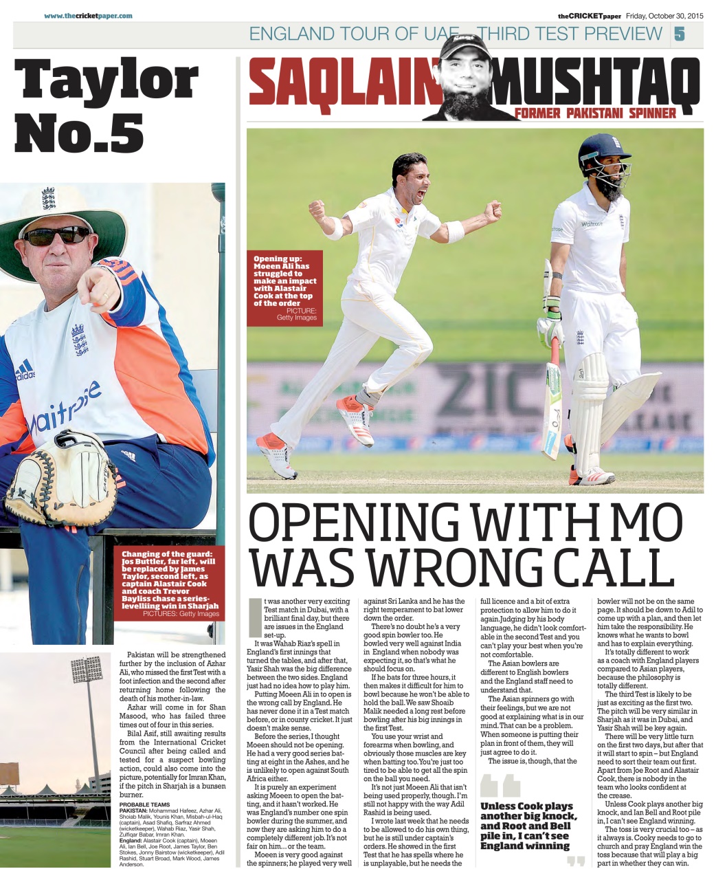 The Cricket Paper Preview Pages