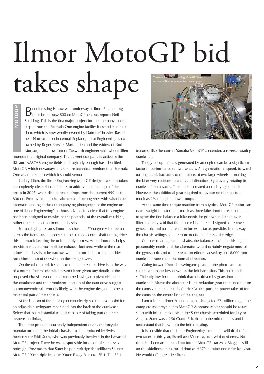 Race Engine Technology Preview Pages